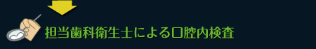 担当歯科衛生士による口腔内検査